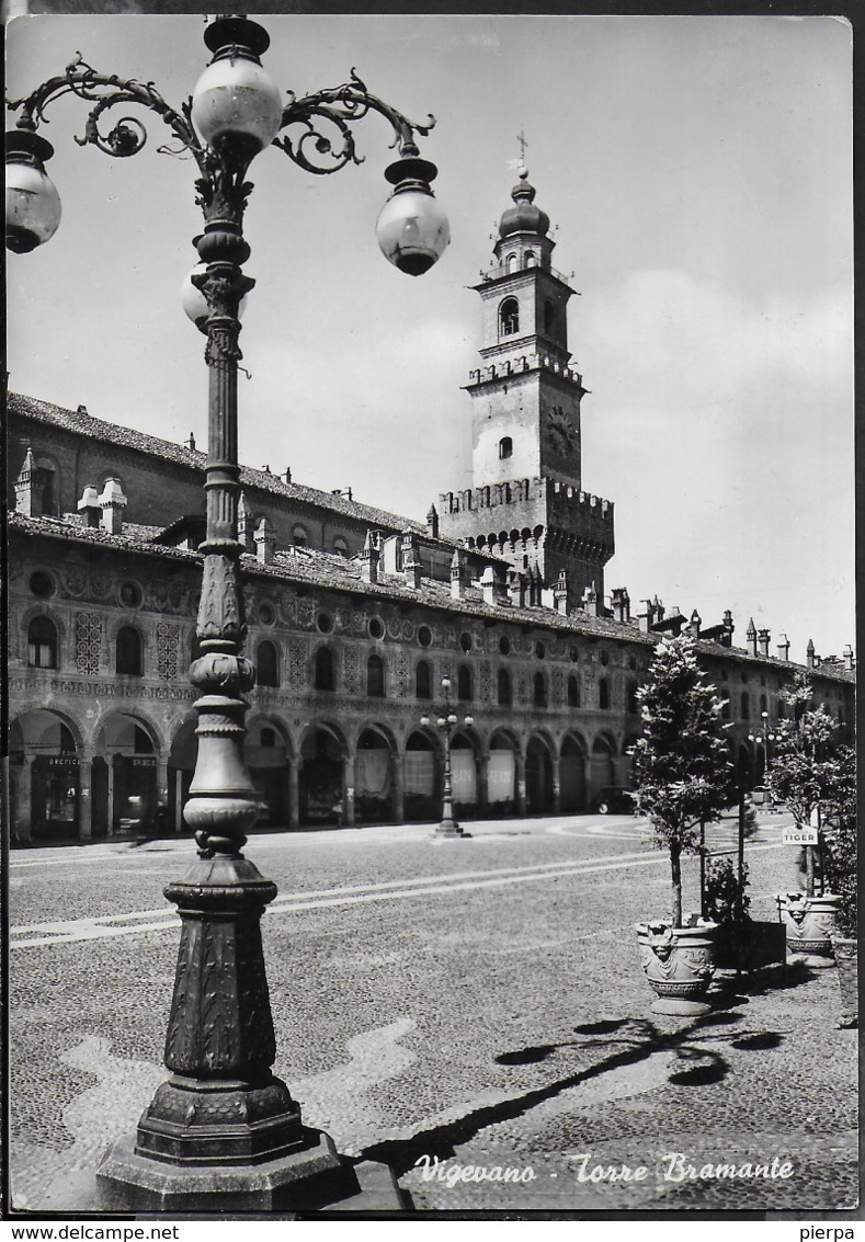 LOMBARDIA - VIGEVANO - TORRE BRAMANTE - VIAGGIATA DA VIGEVANO 1951 - Vigevano