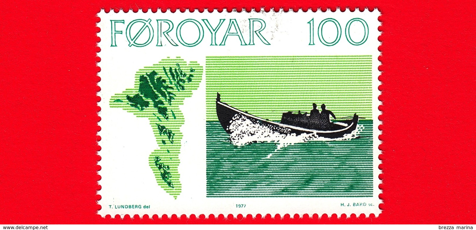 Nuovo - MNH - Isole FAROER - Foroyar - 1977 - Imbarcazioni Di Pescatori - Motorboat Niels Pauli - 100 - Isole Faroer