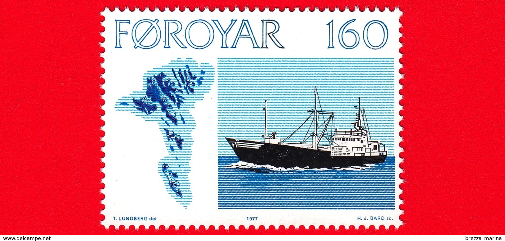 Nuovo - MNH - Isole FAROER - Foroyar - 1977 - Imbarcazioni Di Pescatori - Fishing Trawler Polarfish - 160 - Isole Faroer