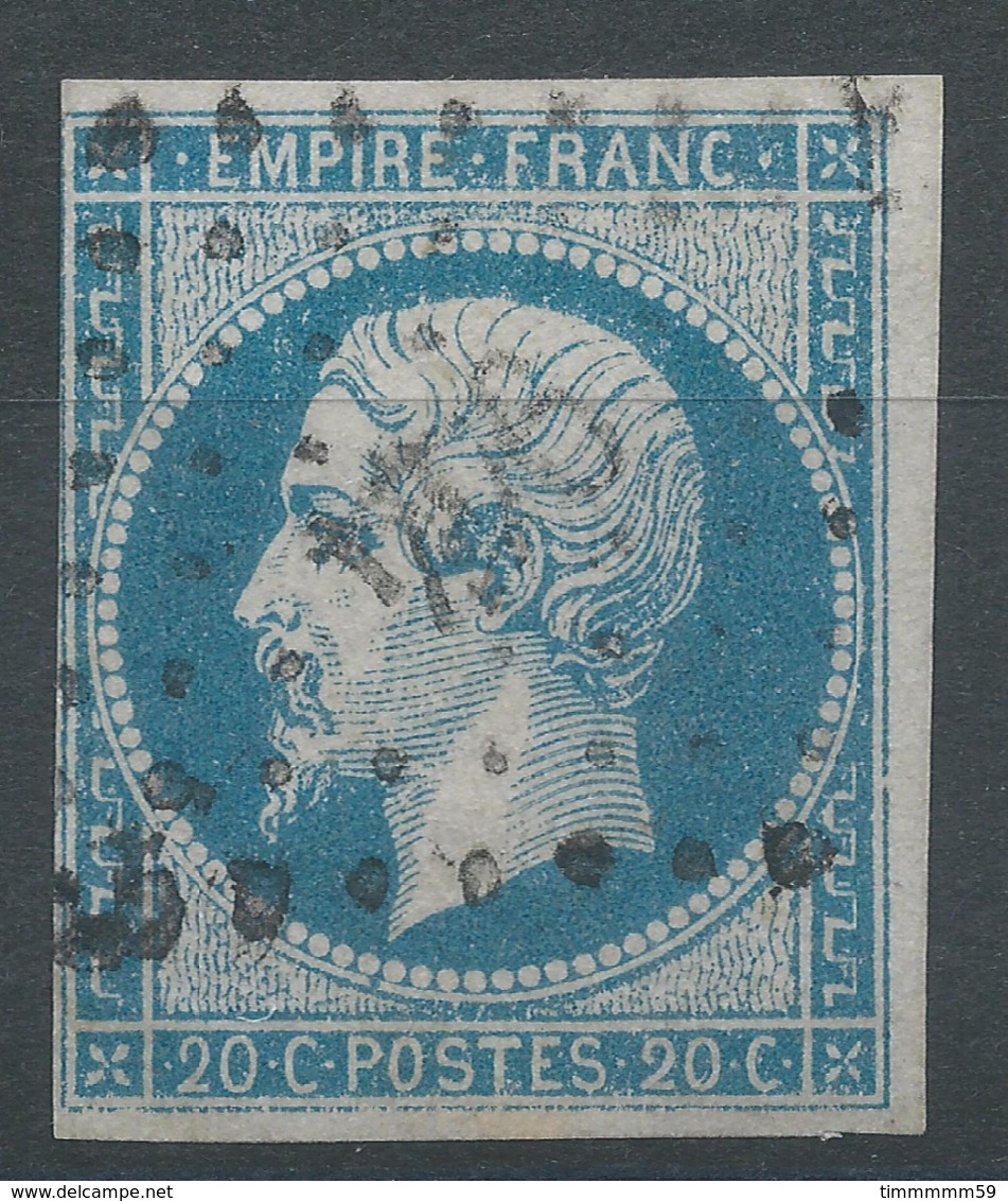 Lot N°50460  Variété/n°14A, Oblit PC 944 Le Conquet, Finistère (28), Ind 9, Filet SUD - 1853-1860 Napoléon III.