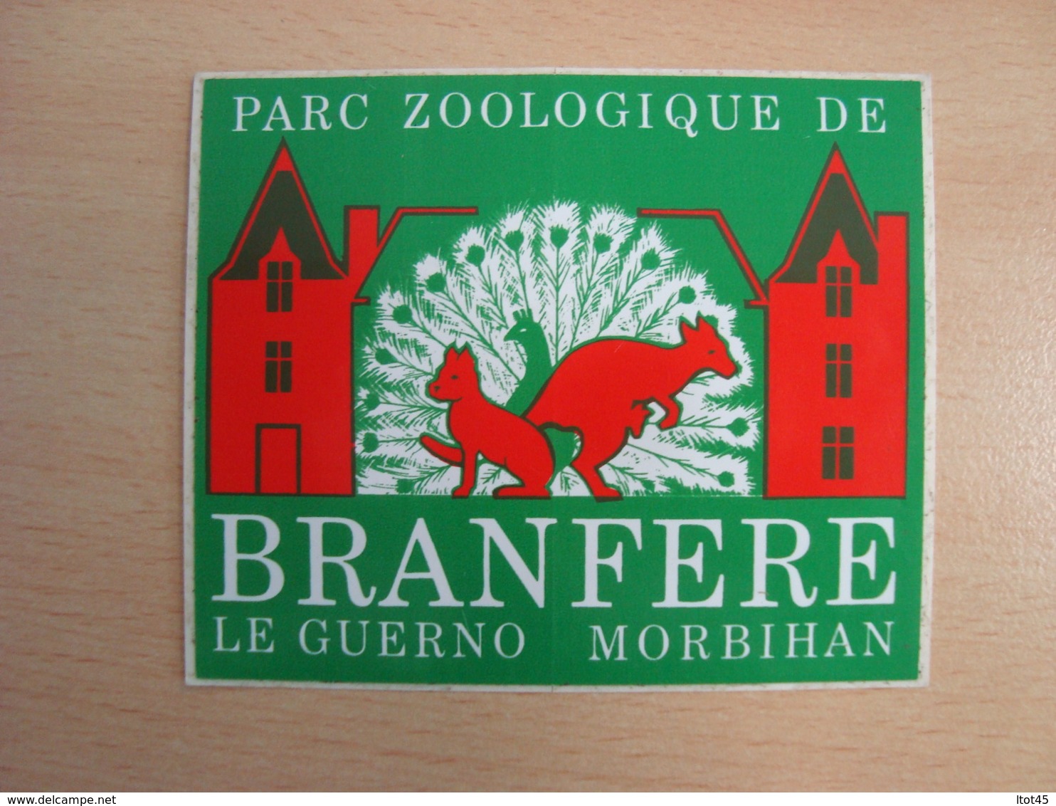 AUTOCOLLANT PARC ZOOLOGIQUE DE BRANFERE LE GUERNO MORBIHAN - Adesivi