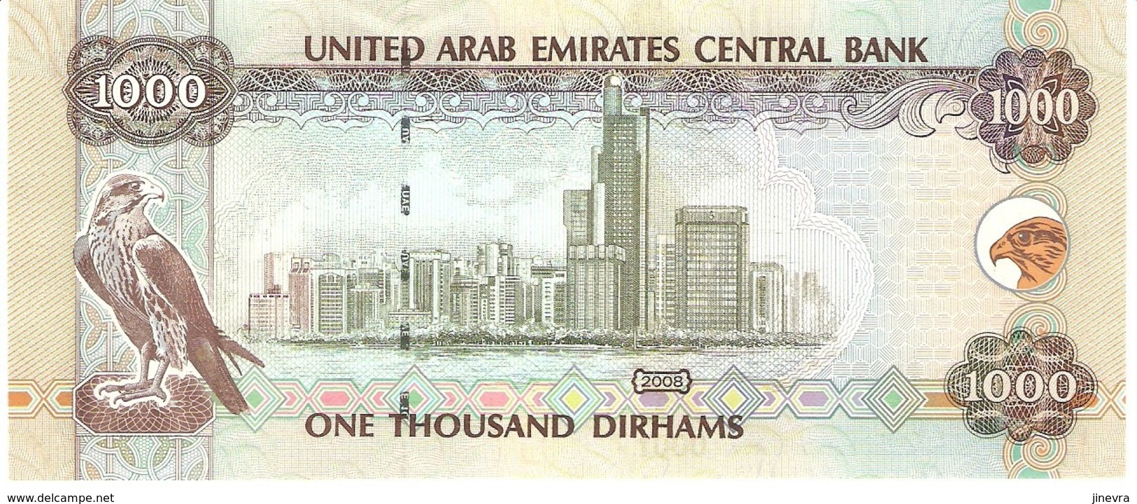 UNITED ARAB EMIRATES 1000 DIRHAMS 2008 PICK 33b UNC - Verenigde Arabische Emiraten