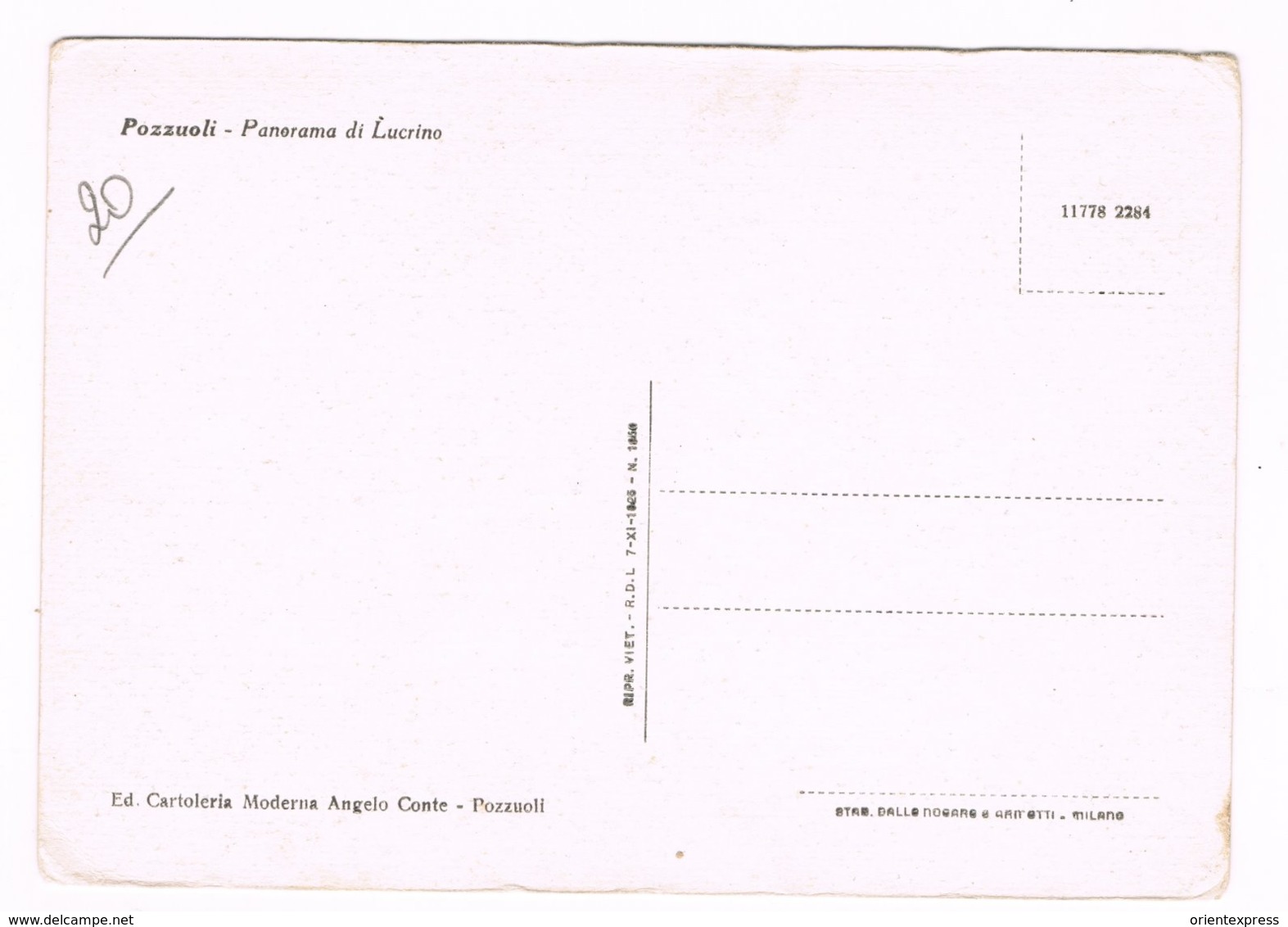 Pozzuoli Napoli Panorama Da Lucrino Anni 40 - Napoli (Naples)