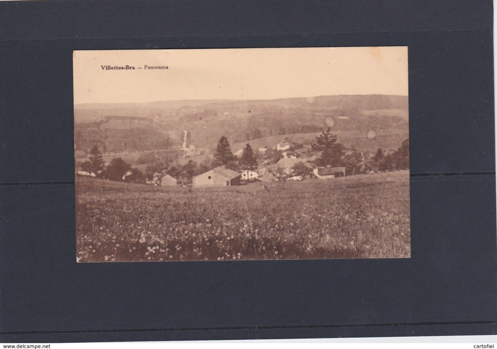 VILLETTES-BRA-PANORAMA-COLLECTION:HOTEL DU PONT DE VILLETTES-CARTE ENVOYEE-POSTE MILITAIRE-VOYEZ LES 2 SCANS-RARE! ! - Lierneux