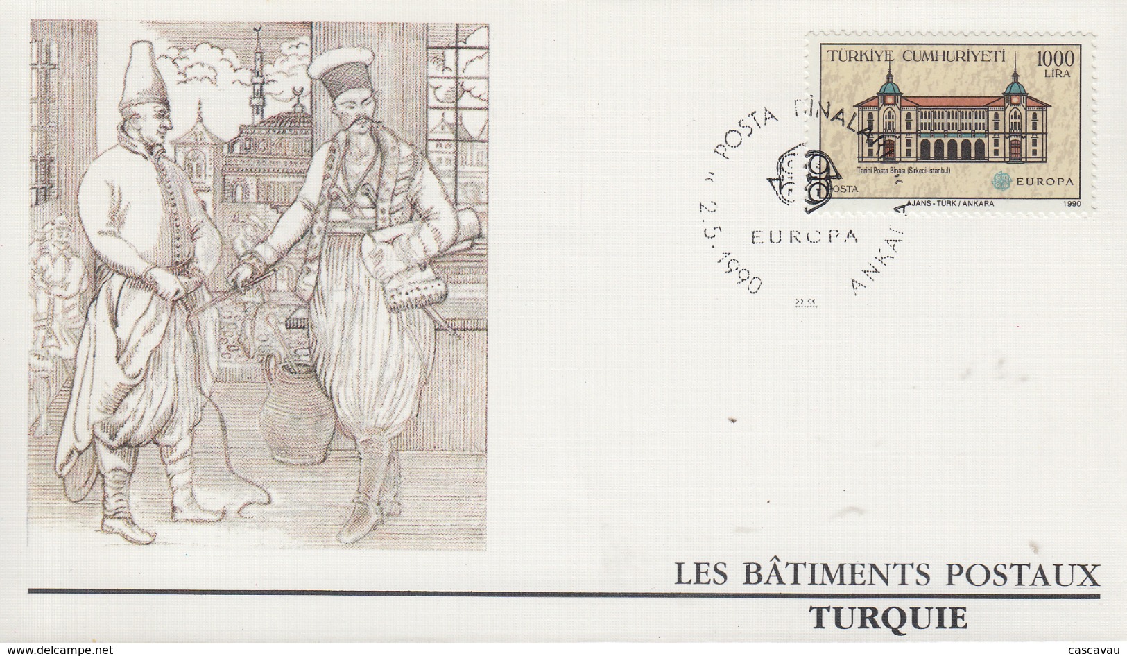 Enveloppe  FDC  1er  Jour    TURQUIE    EUROPA    1990 - 1990