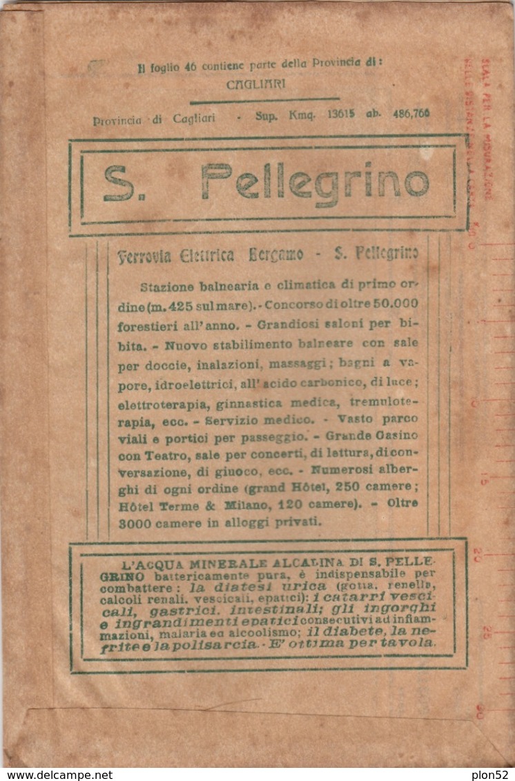 12652-T.C.I-CAGLIARI-SCALA 1:250.000 - Carte Geographique