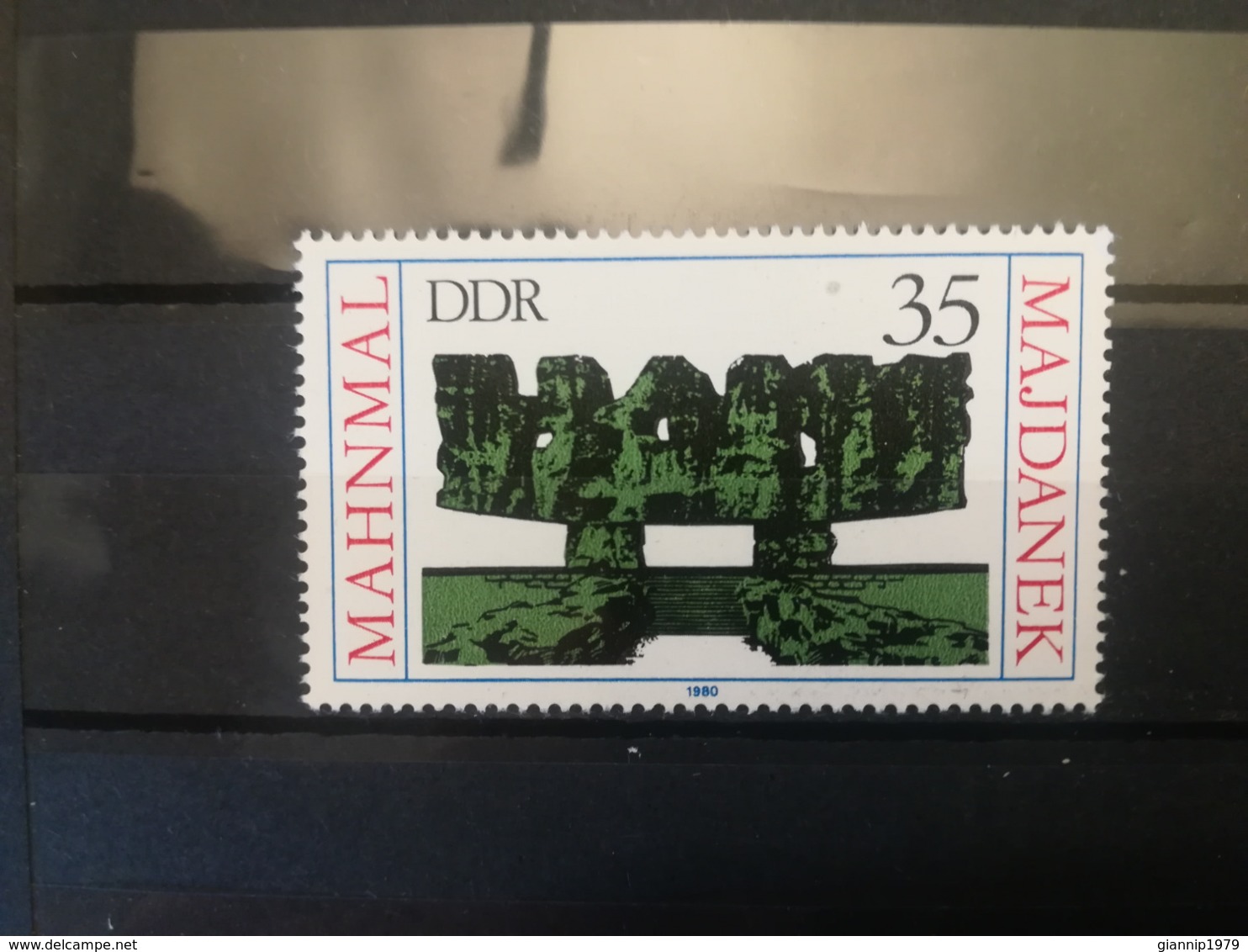 FRANCOBOLLI STAMPS GERMANIA DEUTSCHE DDR 1980 MNH** NUOVI MAJDANEK MONUMENT GERMANY - Ongebruikt