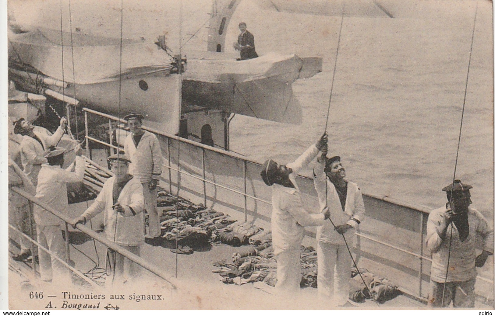 ***  MILITARIA *** Marine --   Timoniers Aux Signaux TB  Timbrée - Manoeuvres