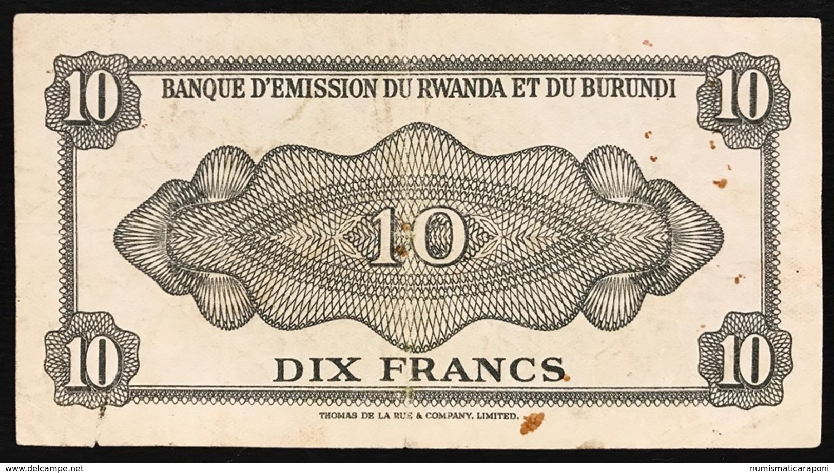 Ruanda-Burundi 10 Francs 1960 1960-09-15 KM#2 Pressato E Lievi Restauri Lotto.2759 - Rwanda