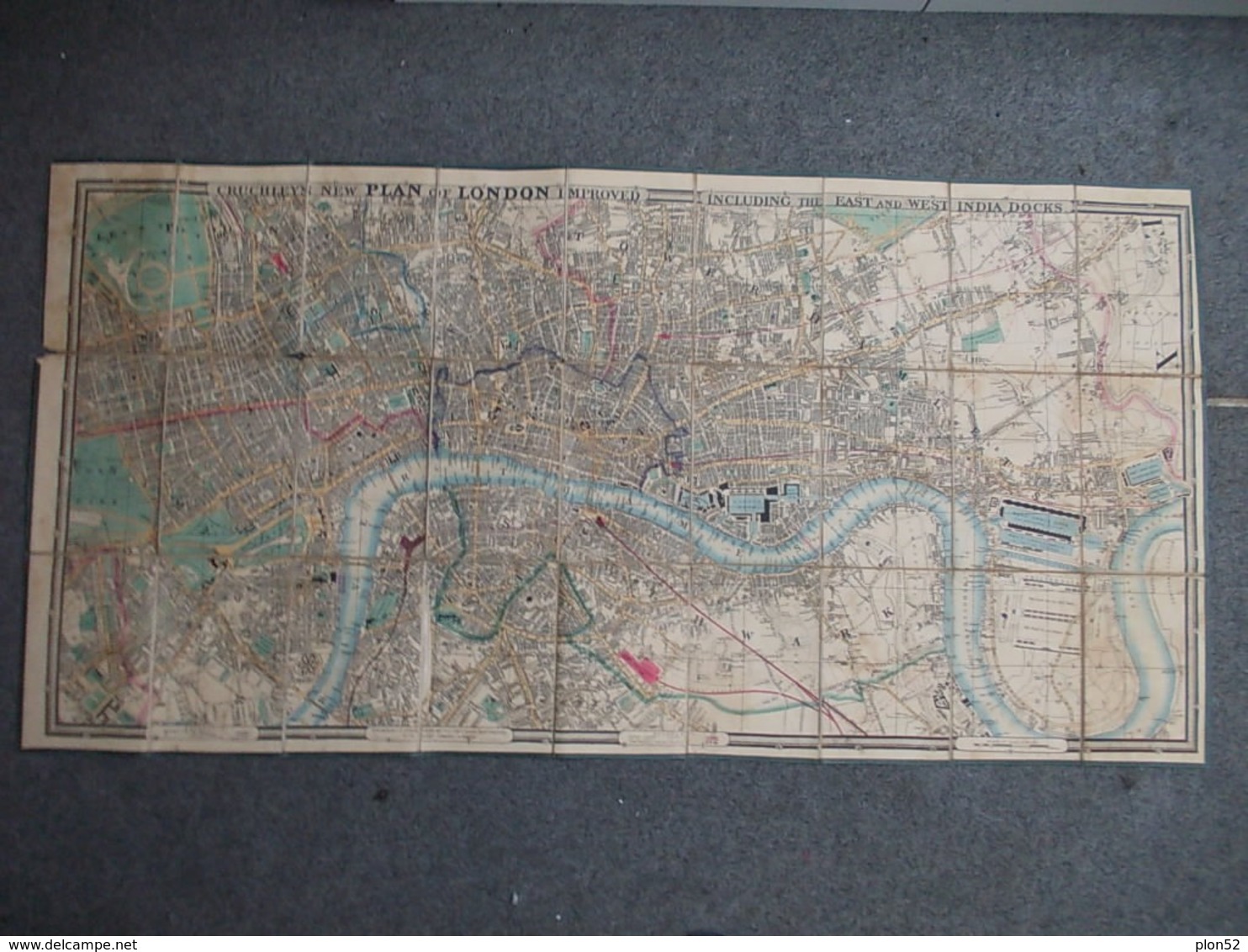 12654-CRUCHLEY'S NEW PLAN OF LONDON - Carte Geographique