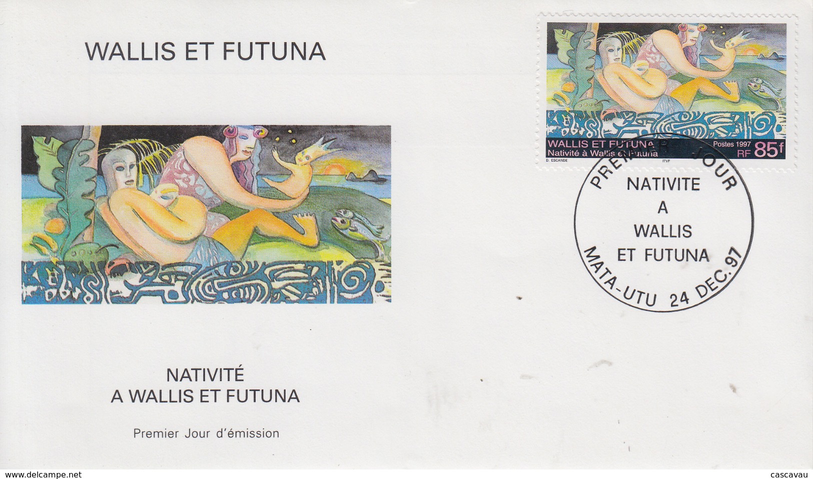 Enveloppe  FDC  1er  Jour   WALLIS  ET  FUTUNA    Nativité    1997 - FDC