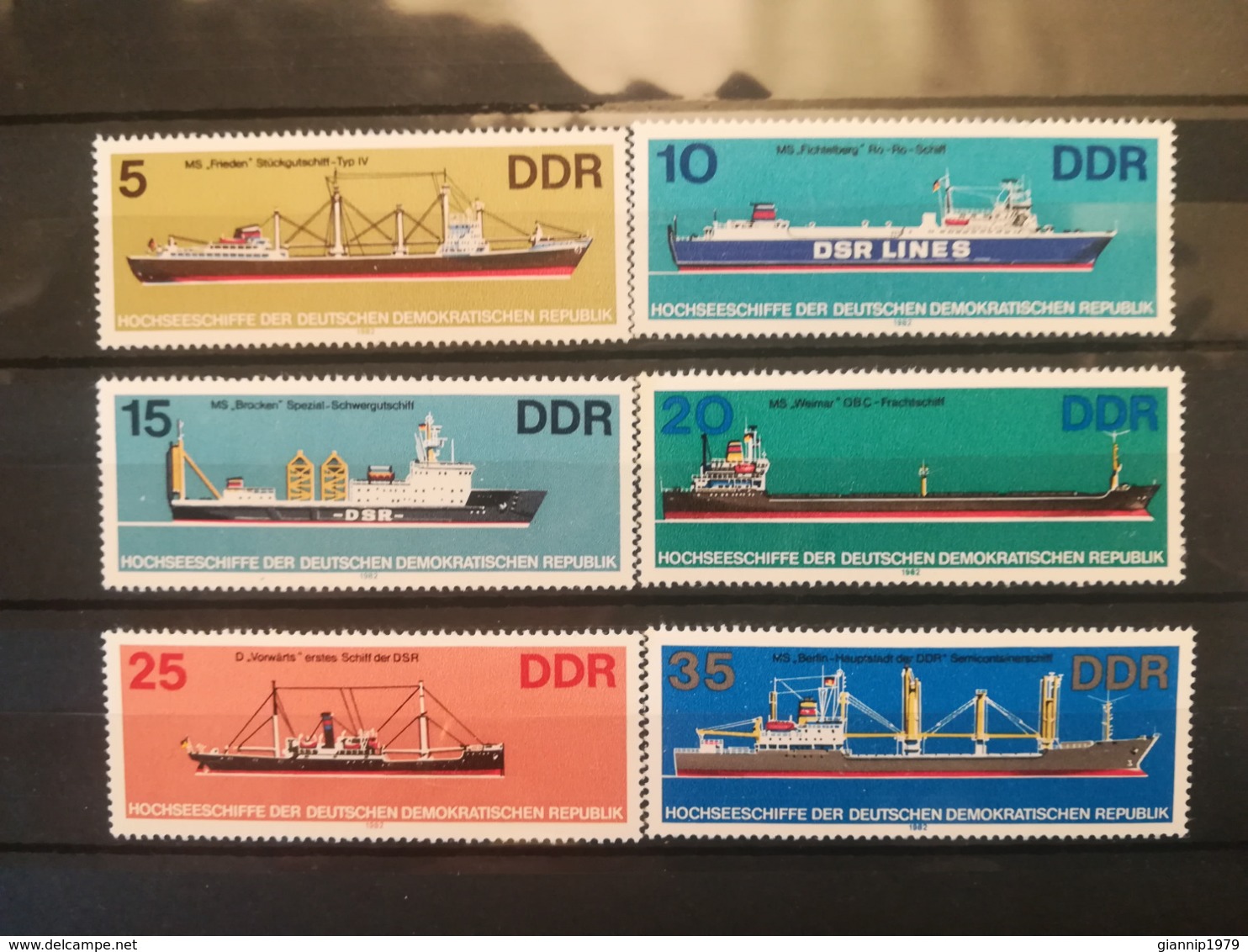 FRANCOBOLLI STAMPS GERMANIA DEUTSCHE DDR 1982 MNH** NUOVI SERIE COMPLETA SHIPS NAVI GERMANY - Nuovi