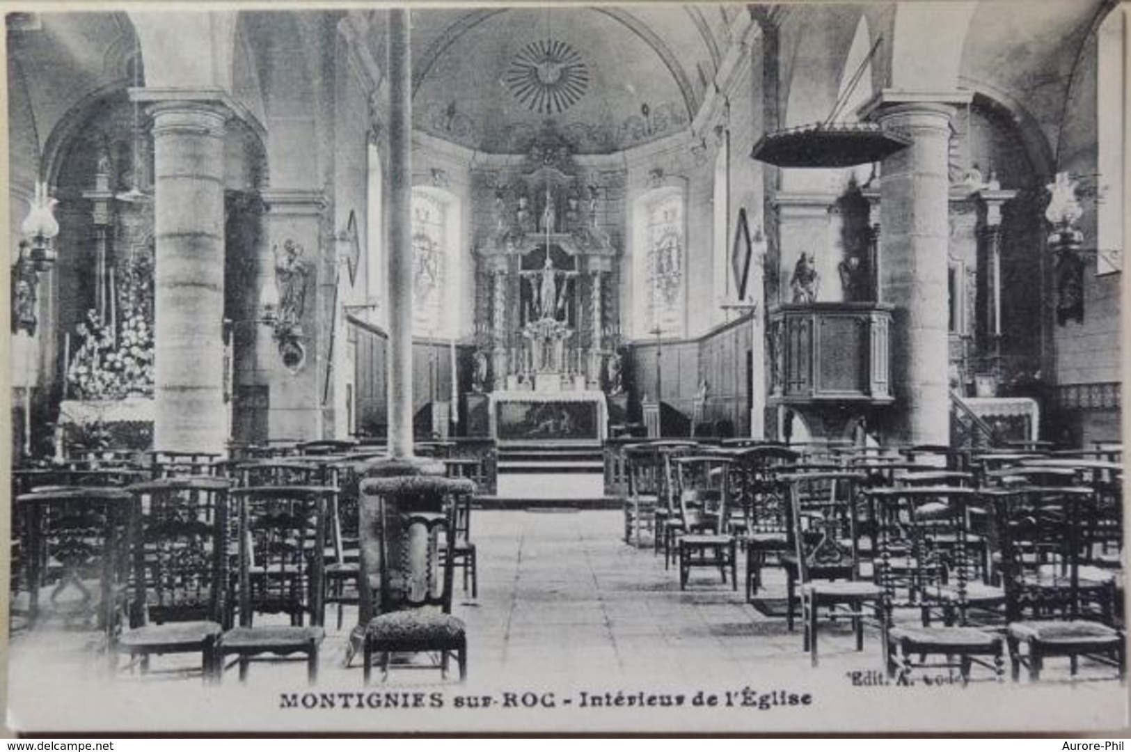 Montignies-sur-Roc Intérieur De L'Eglise - Honnelles