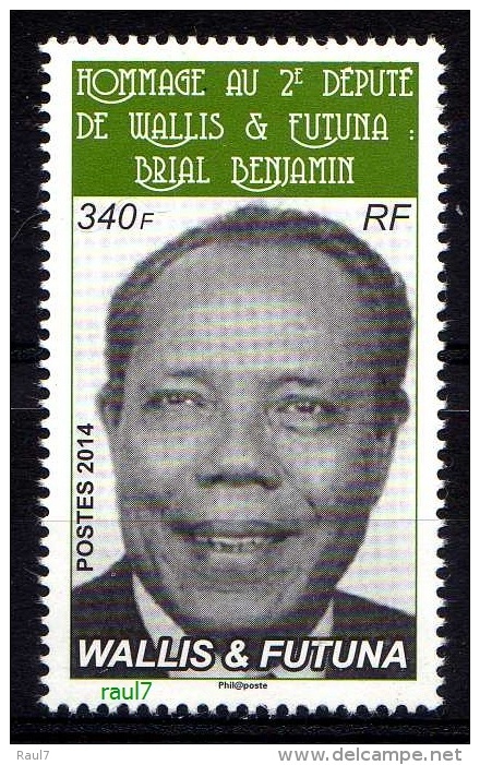 Wallis Et Futuna 2014 - Hommage A Brial Benjamin, 2e Député De Wallis Et Futuna - 1 Val Neufs // Mnh - Neufs