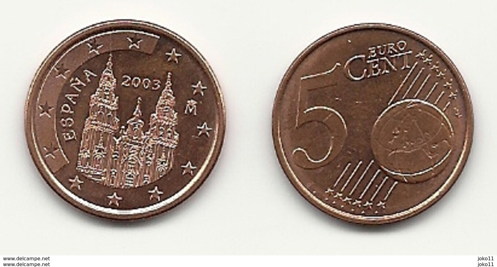 Spanien, 5 Cent, 2003,  Vz, Sehr Gut Erhaltene Umlaufmünzen - Espagne