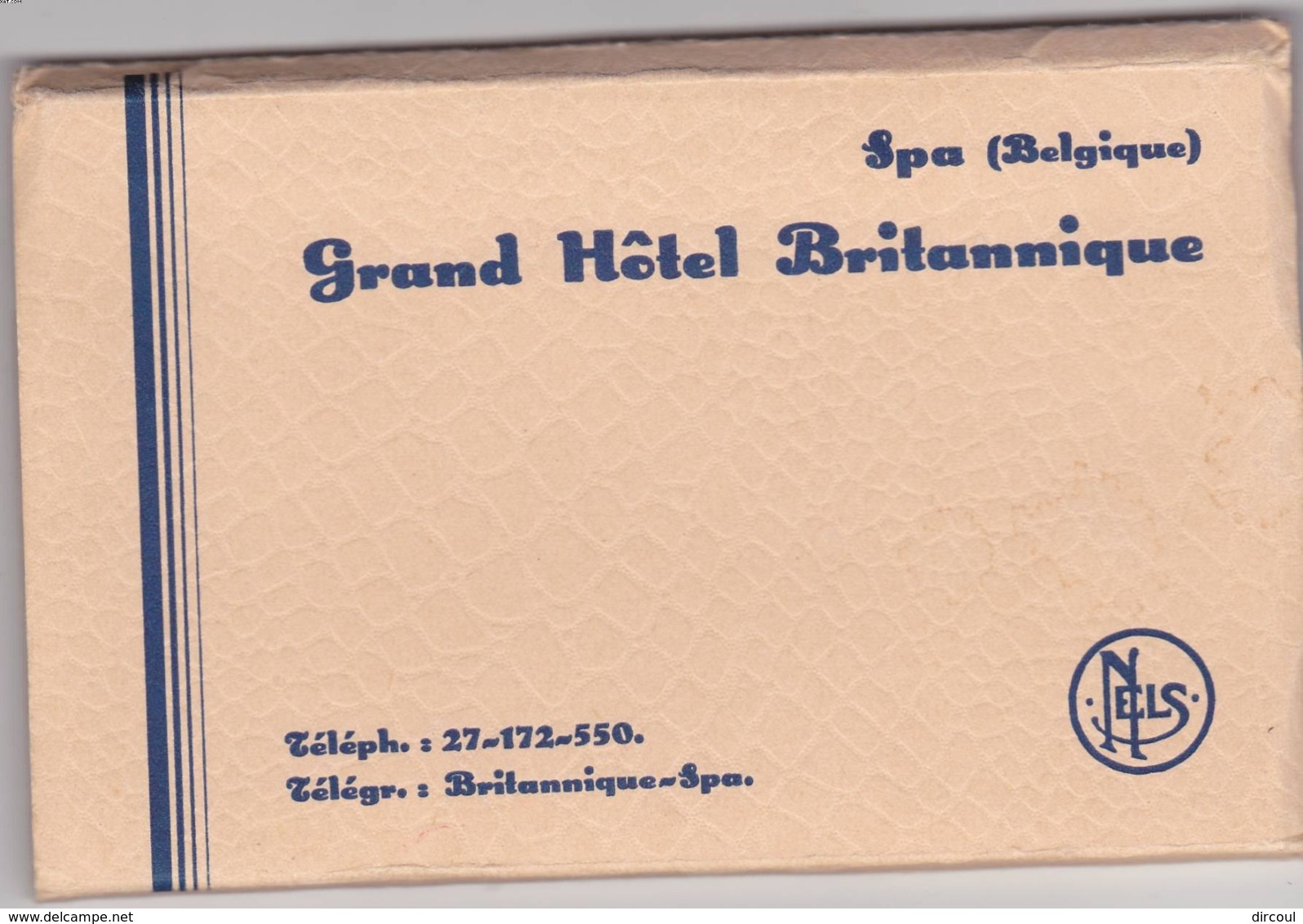 -  41545  Spa  Grand Hotel Britannique  Carnet  10  Cartes - 3  Détachées - Spa