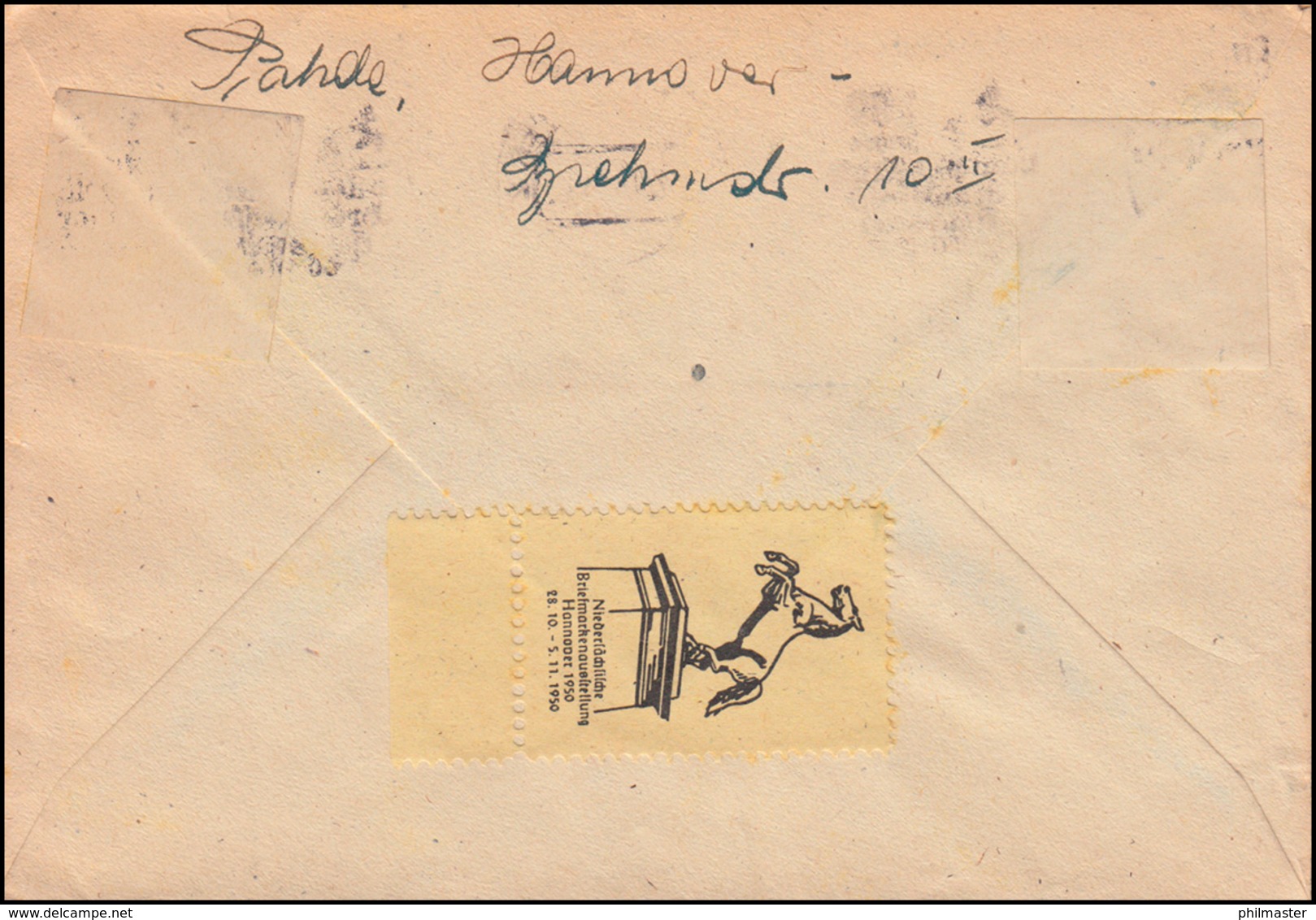 113 Briefmarken 20 Pf Als EF Auf Brief Werbestempel HANNOVER Brandkasse 22.6.50 - Altri & Non Classificati