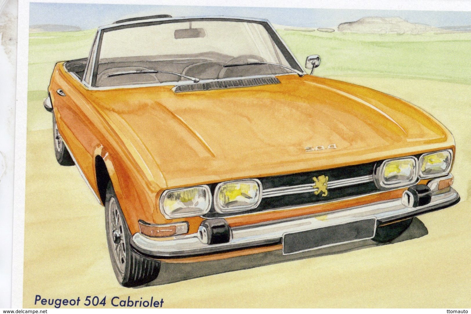 Peugeot 504 Cabriolet  -  Art Card By Gérard Crevon De Blainville  -  CPM - Passenger Cars