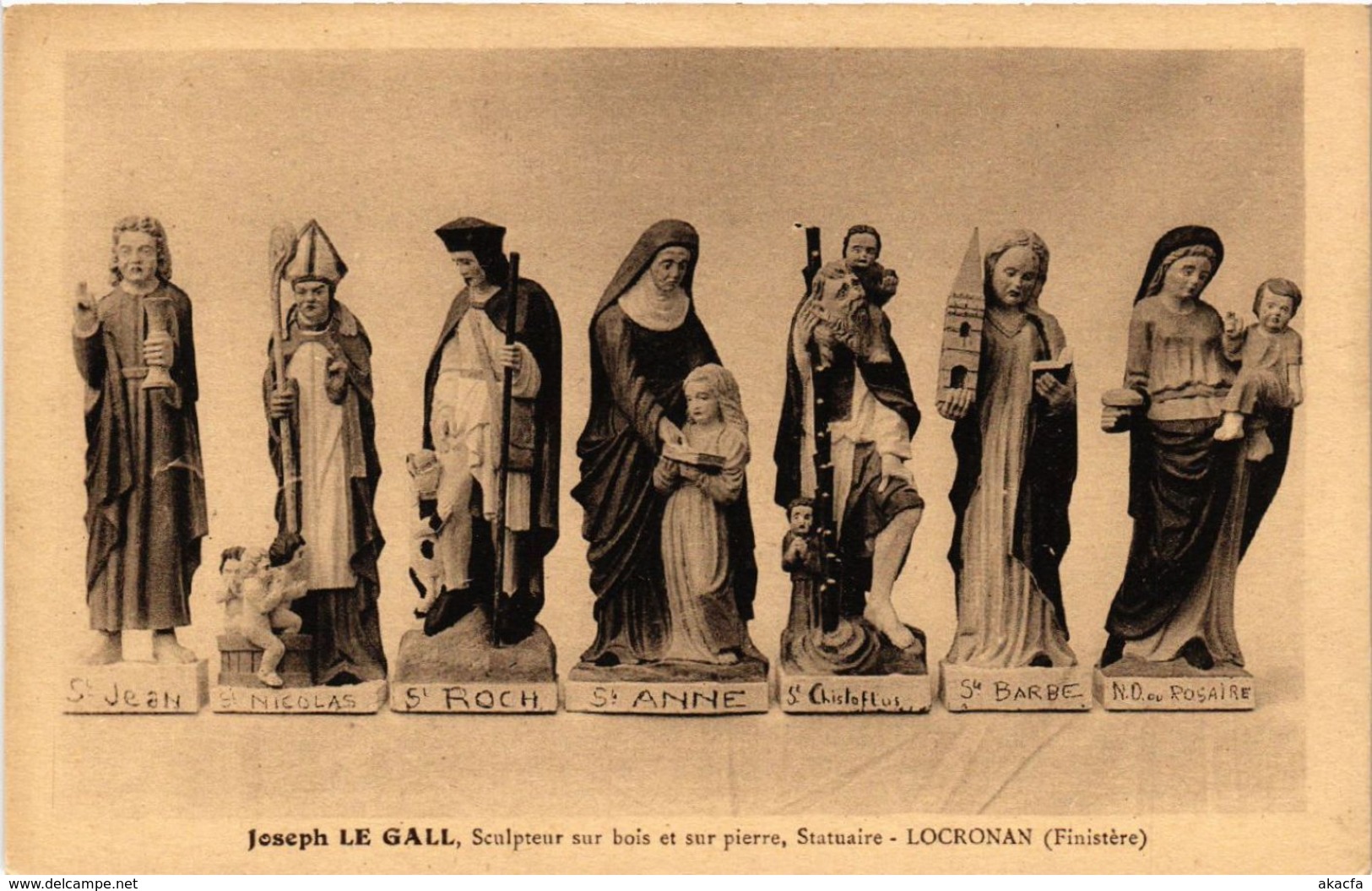 CPA Joseph Le Gall Sculpteur Sur Bois Et Sur Pierre Statuaire-LOCRONAN (457530) - Locronan