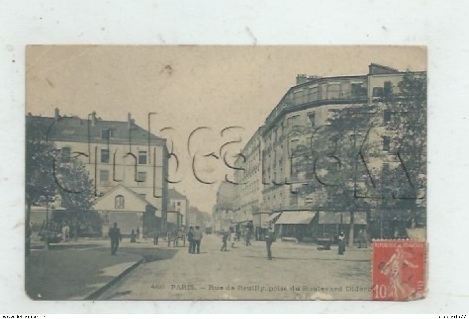 Paris 12ème Arrondssement (75) : La Rue De Reuilly Prise Du Boulevard Diderot En 1911 (animé) PF. - Arrondissement: 12