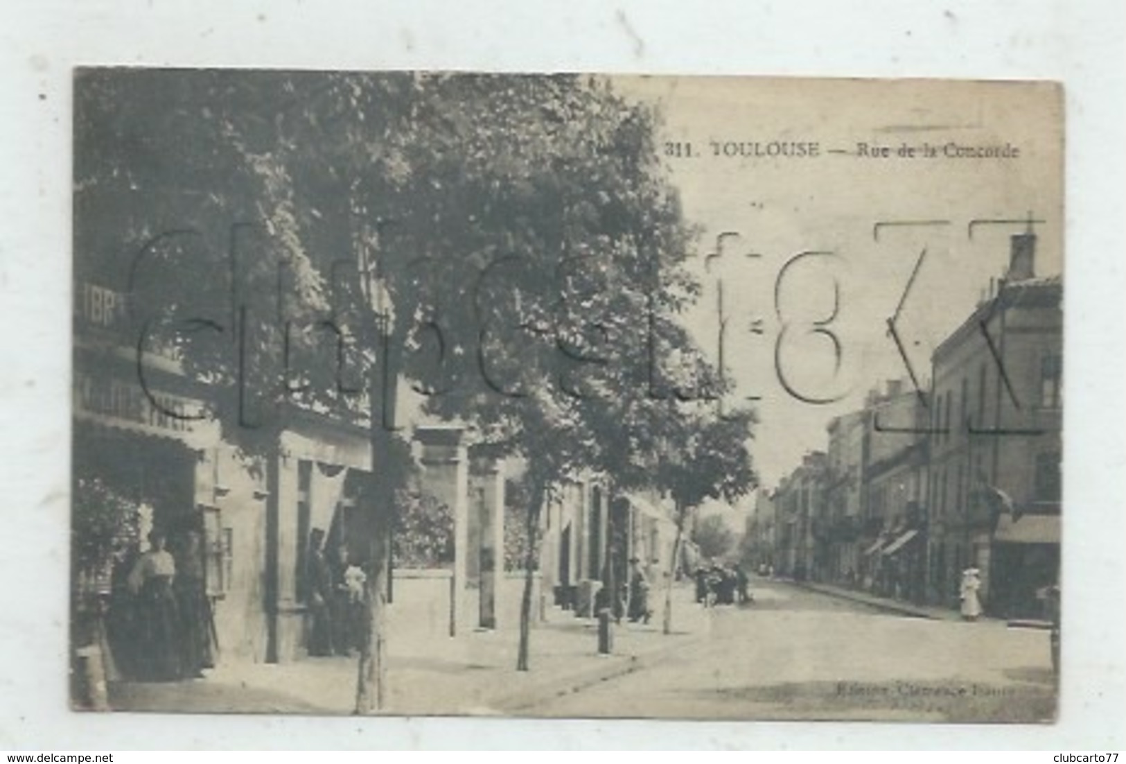 Toulouse (31) : GP Du Magasin De Librairie Papeterie Et Perspective De La Rue De La Concorde  En 1918 (animé) PF - Toulouse