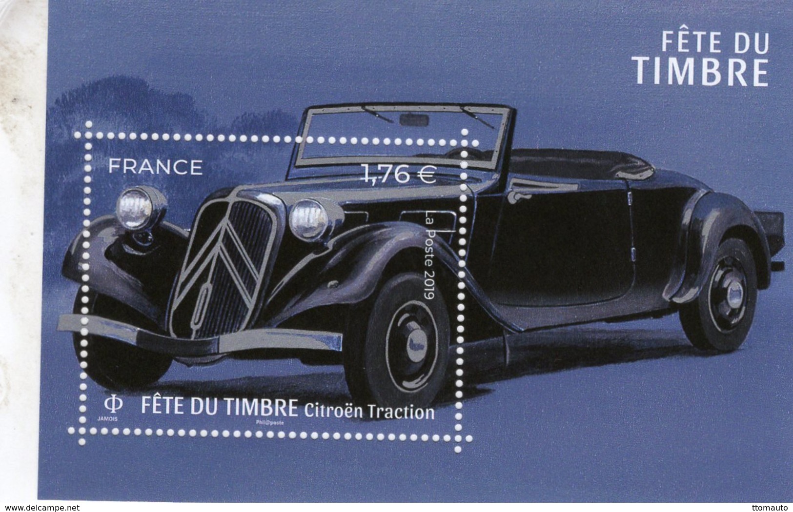 Citroen Traction Decapotable  -  France 2019 Fete Du Timbre 1v Miniature Sheet  -  Neuf/Mint/MNH - Cars