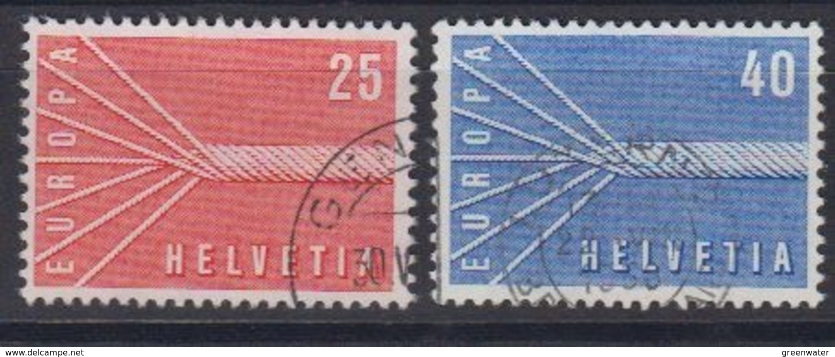 Europa Cept 1957 Switzerland 2v Used (44625C) - 1957