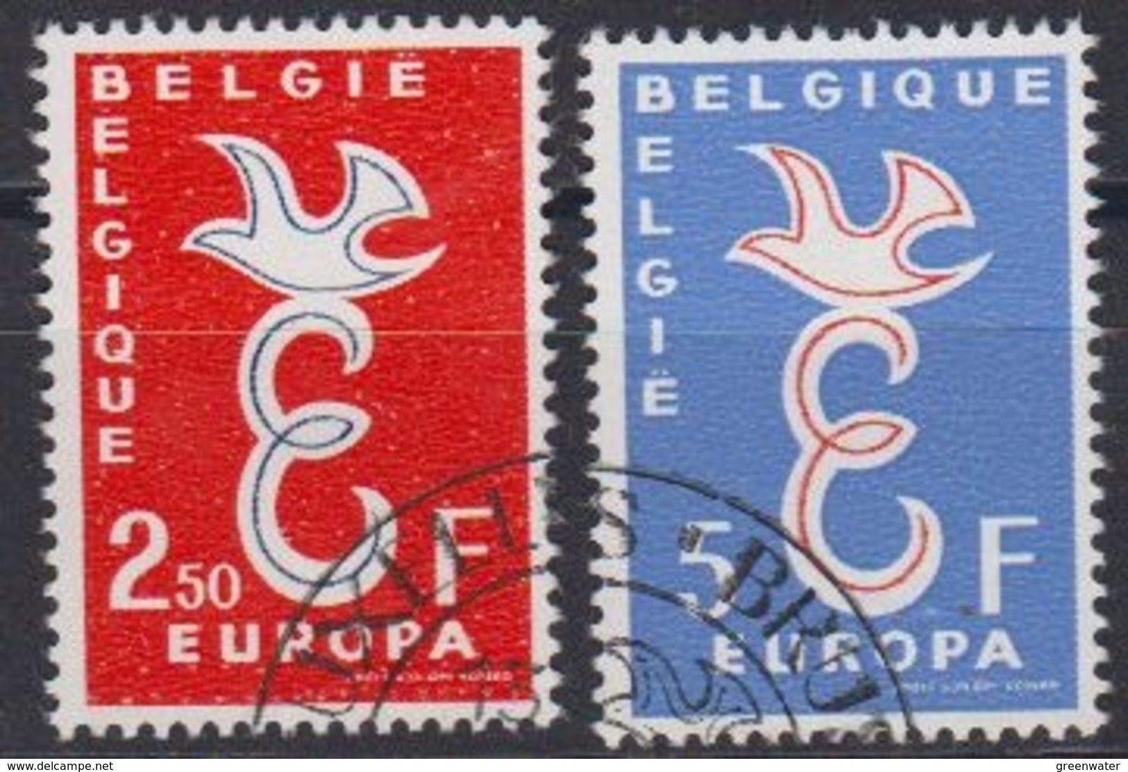 Europa Cept 1958 Belgium 2v Used (44625F) - 1958