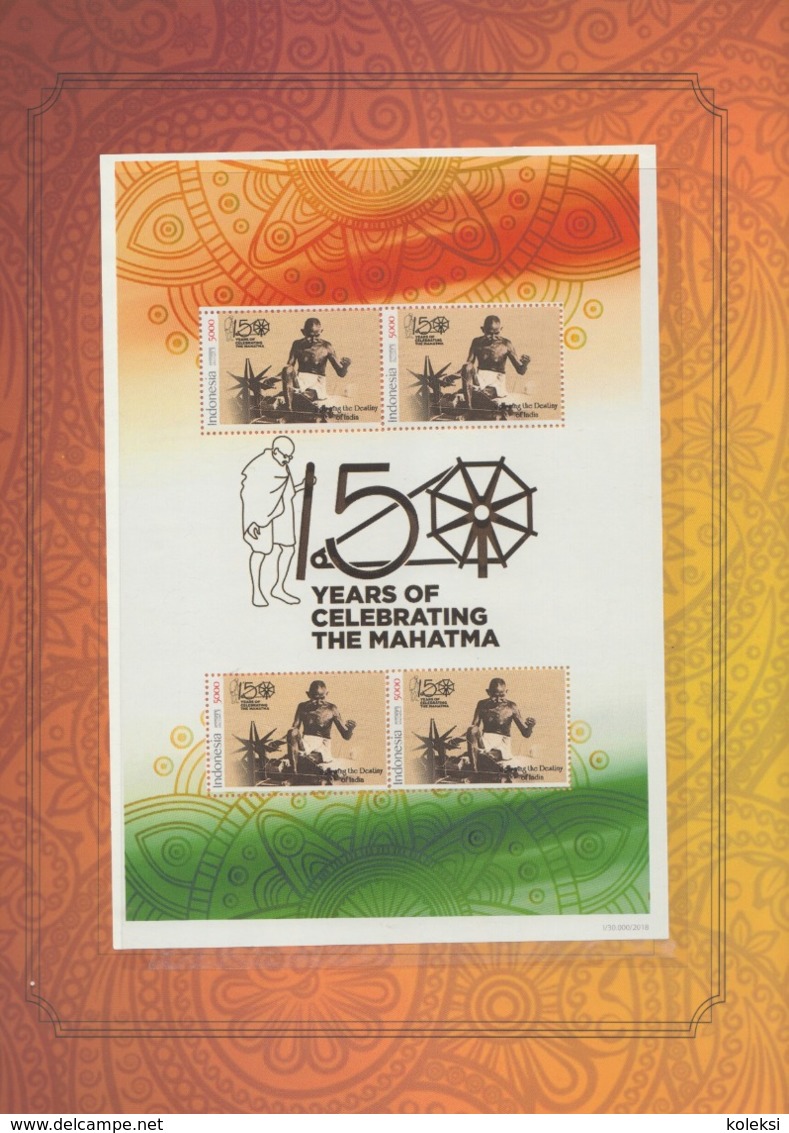 Indonesia 2019 - 150 Years Of Celebrating The Mahatma Gandhi (Official Personalized Stamp, STAMP PACK) - Indonesien