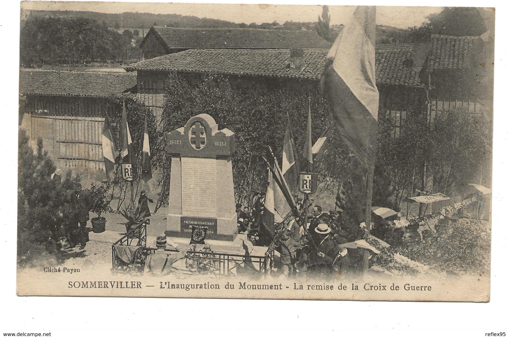 SOMMERVILLER - L'Inauguration Du Monument - La Remise De La Croix De Guerre - Autres & Non Classés