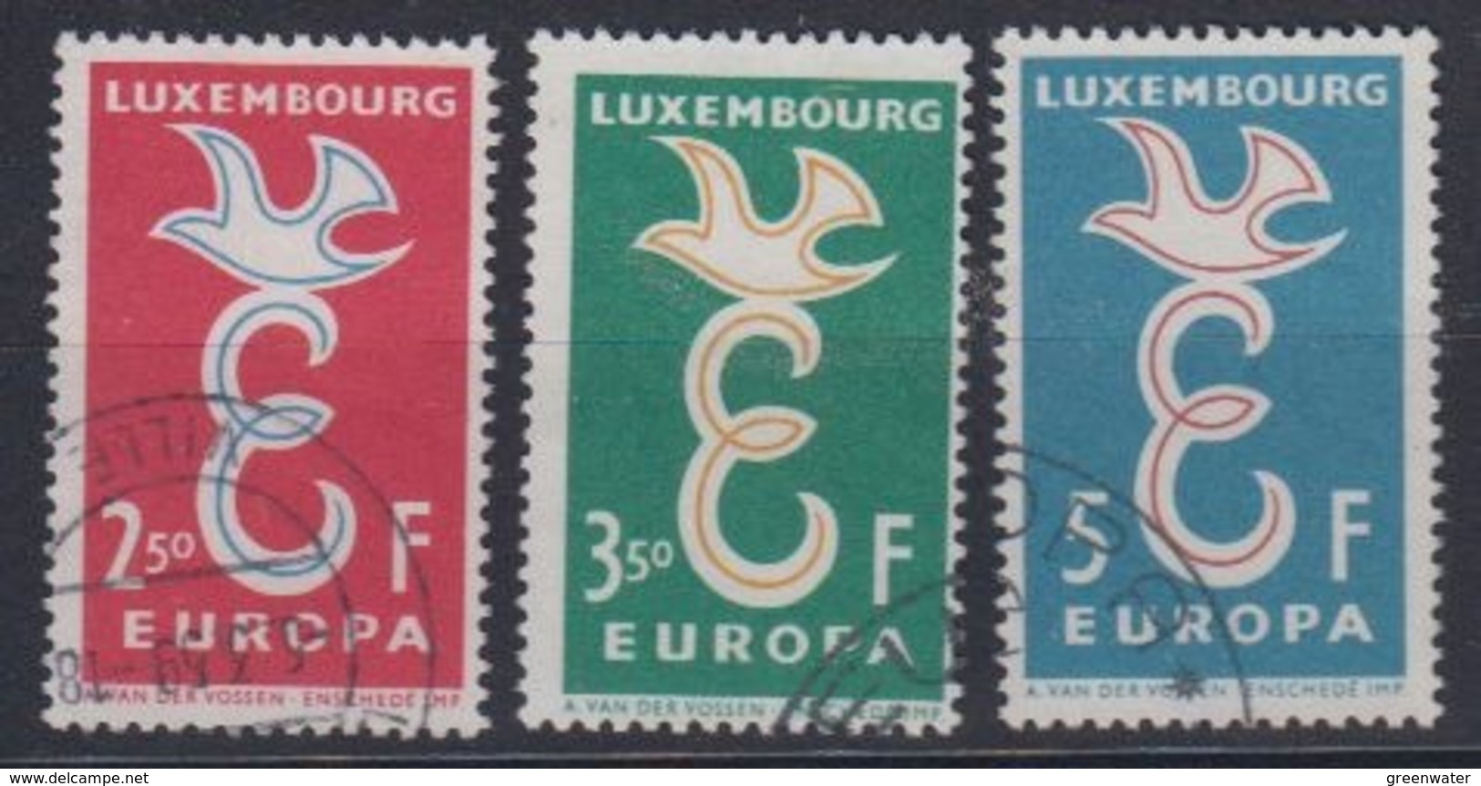 Europa Cept 1958 Luxemburg 3v Used (44626) - 1959