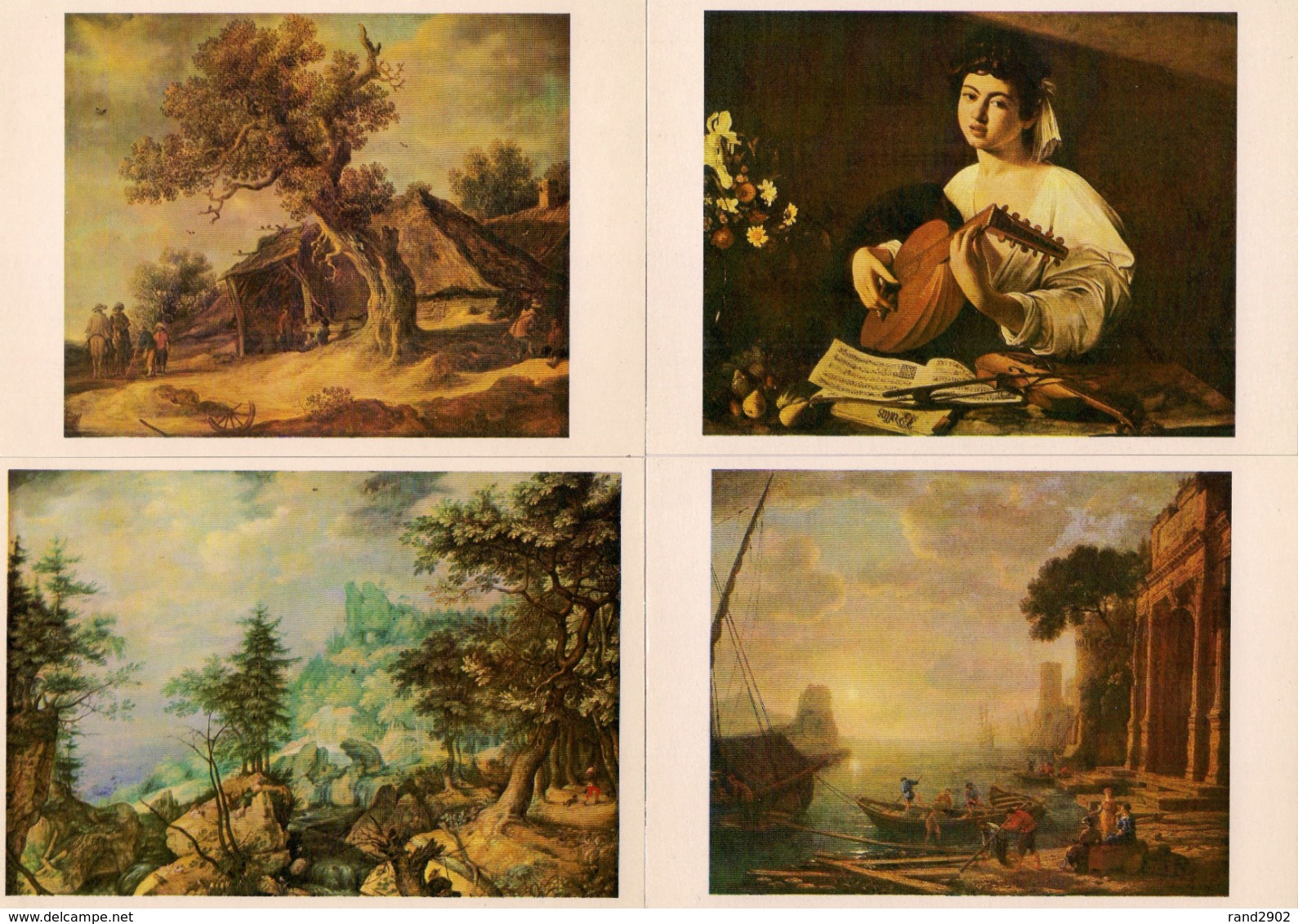 Western European Painting The Hermitage Postcards Set 16 Pcs + Folder USSR 1980 - 5 - 99 Karten