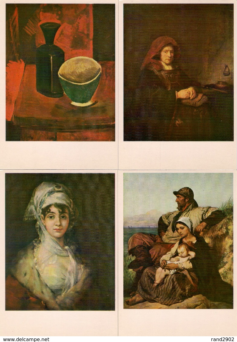 Western European Painting The Hermitage Postcards Set 16 Pcs + Folder USSR 1980 - 5 - 99 Karten