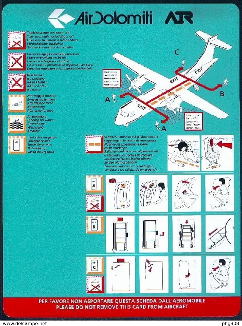 AIR DOLOMITI (Italy), 2008 Safety Card, ATR 600 - Safety Cards