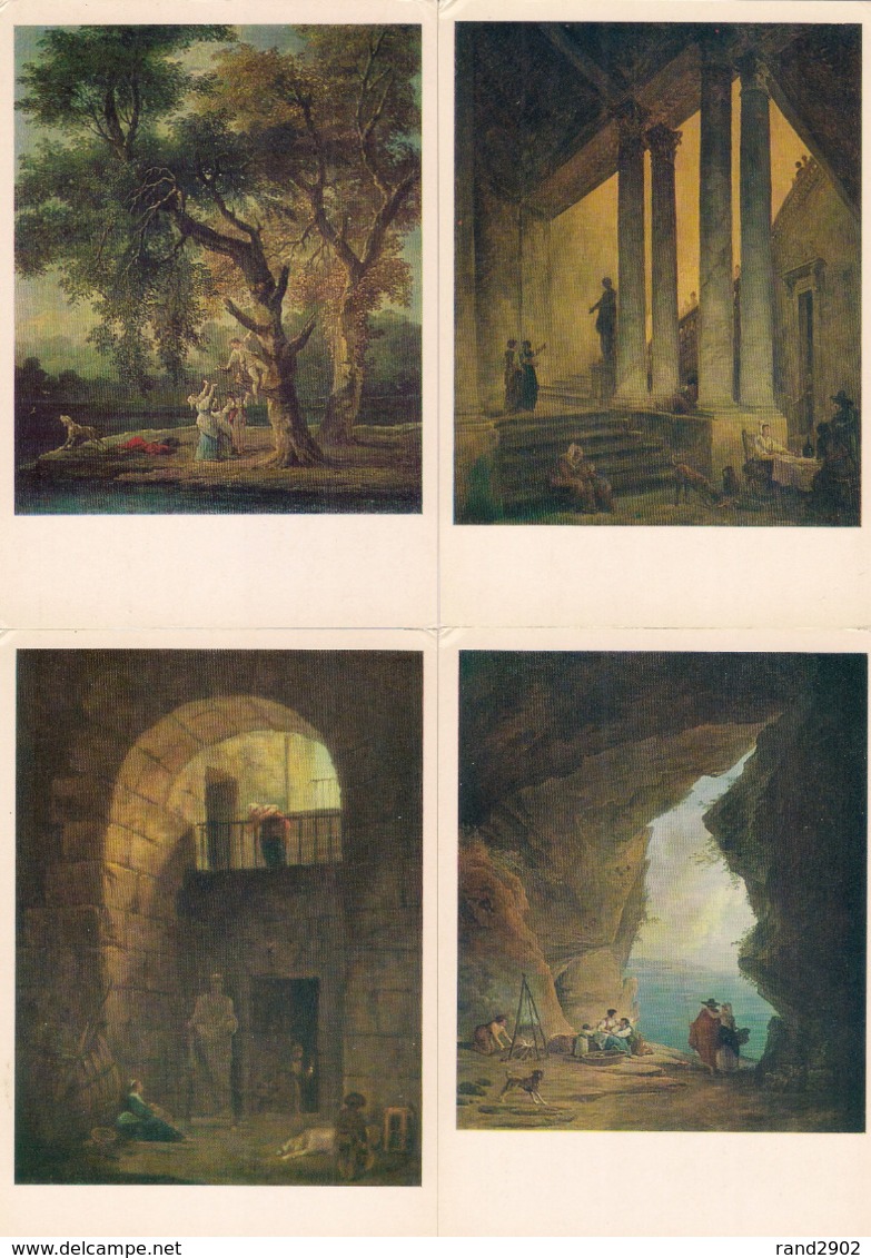 Hubert Robert The Hermitage Leningrad Postcards Set 16 Pcs + Folder USSR 1981 - 5 - 99 Karten