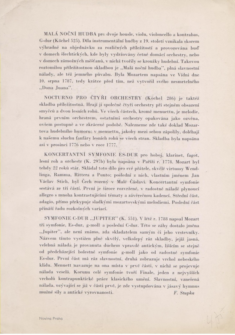 W.A, Mozart  II. Symfonie Konzert  Praga 5.12.1941  Bohmen U. Mahren Michel Michel # 82 Mit SST  Klappkarte - Other & Unclassified