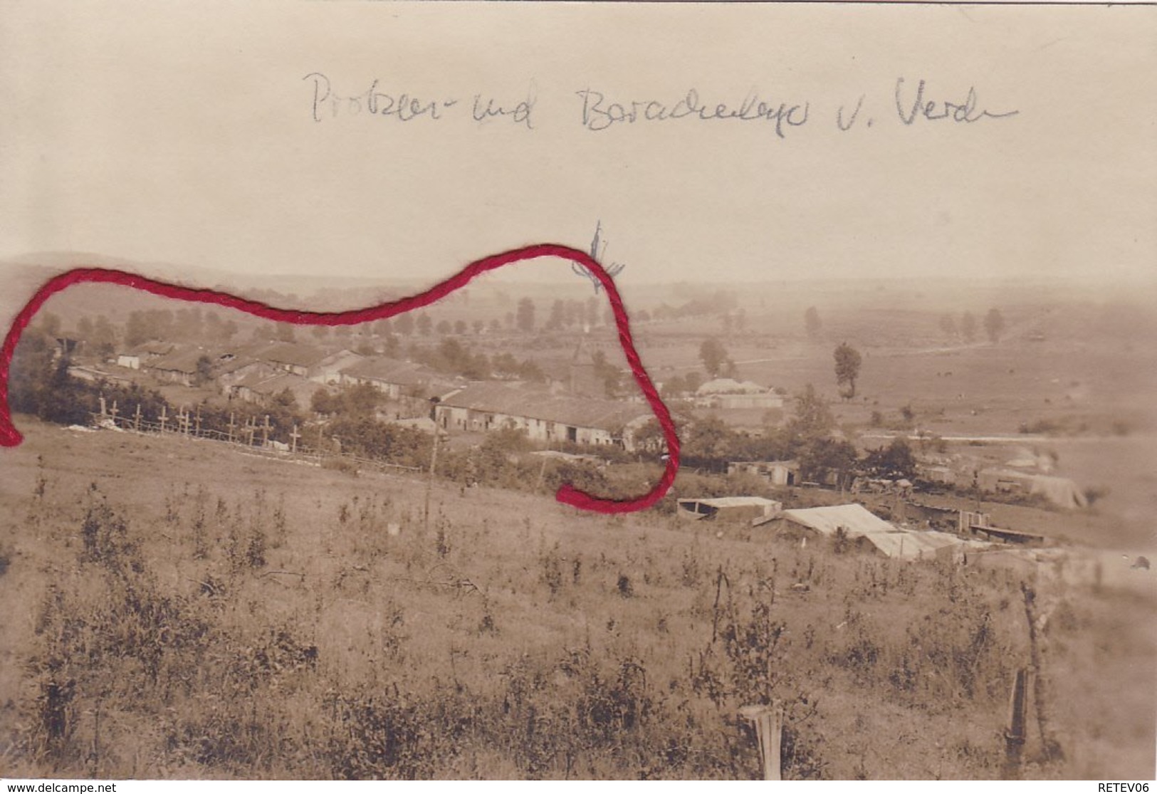 ( 55 ) - Vor Verdun Forf Village Inconnu Barackenlager  Carte Photo Allemande   Feldpost - Autres & Non Classés