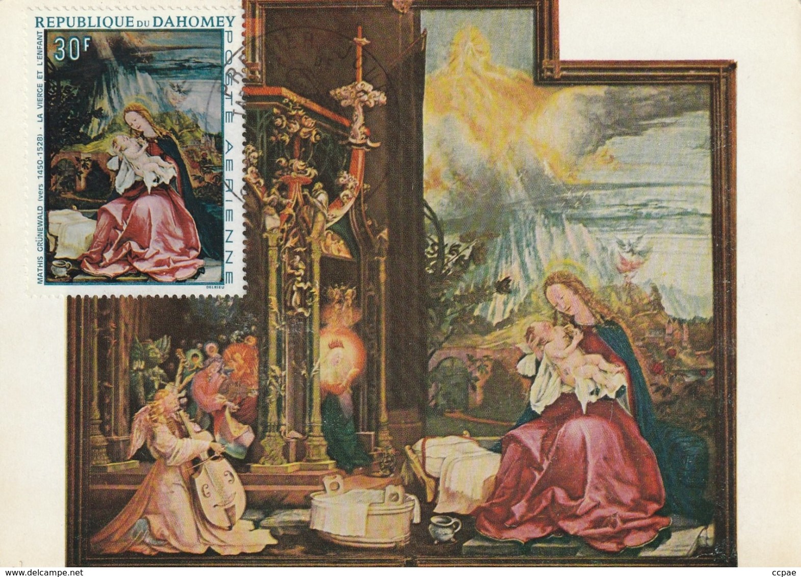 Carte Maximum -   Nativité - Matthias Grunewald - Dahomey