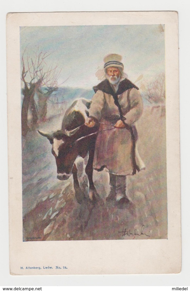 OR714 - UKRAINE - Scène Et Type - Illustration Signée (à Identifier) - Habits Traditionnels - Altenberg -Lwow - Ukraine