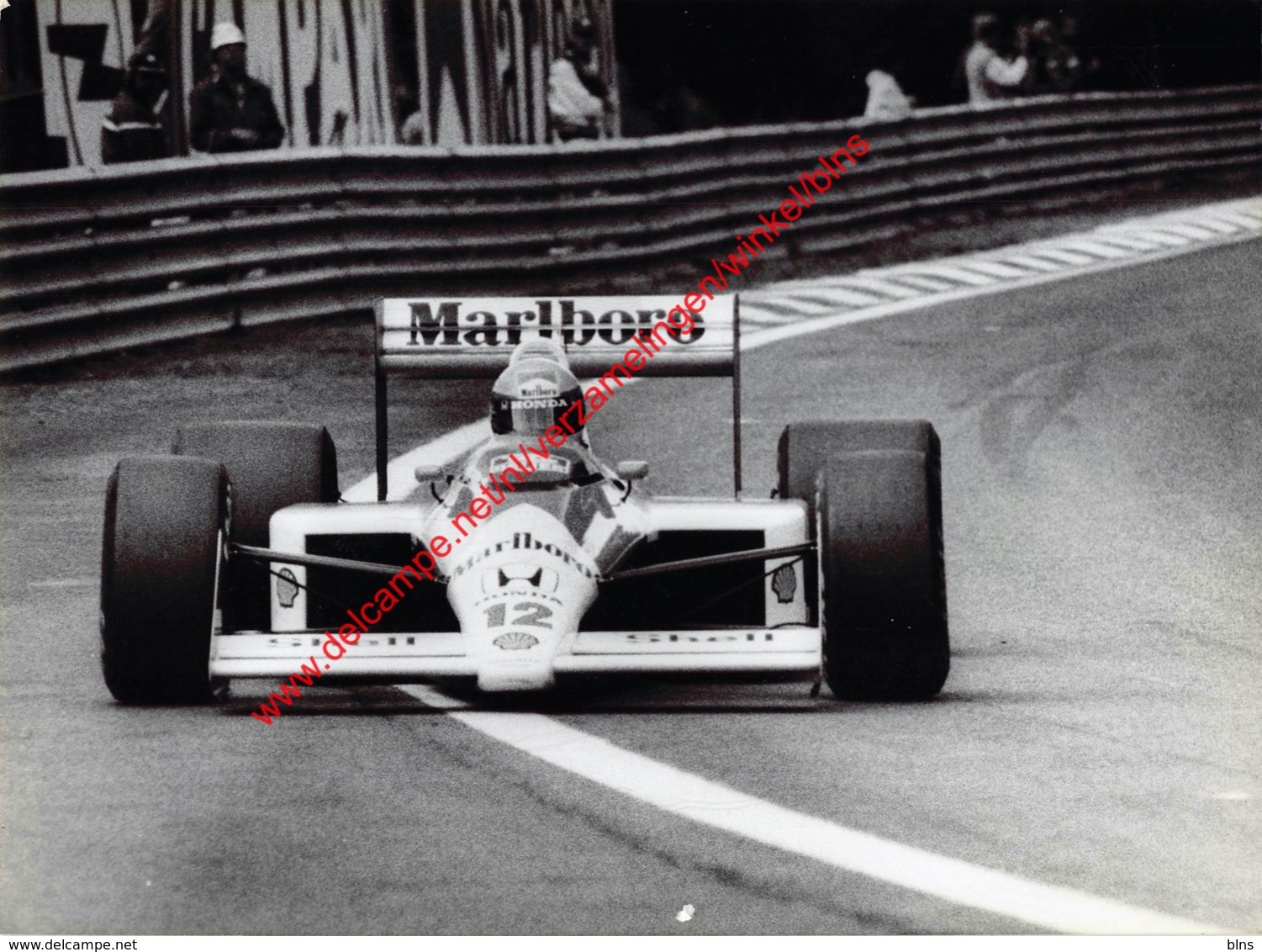 Arton Senna 1988 McLaren-Honda - Original Press Photo - Stamp By Photographer Corinne Feron - Format 24x17,5 - Automobile - F1