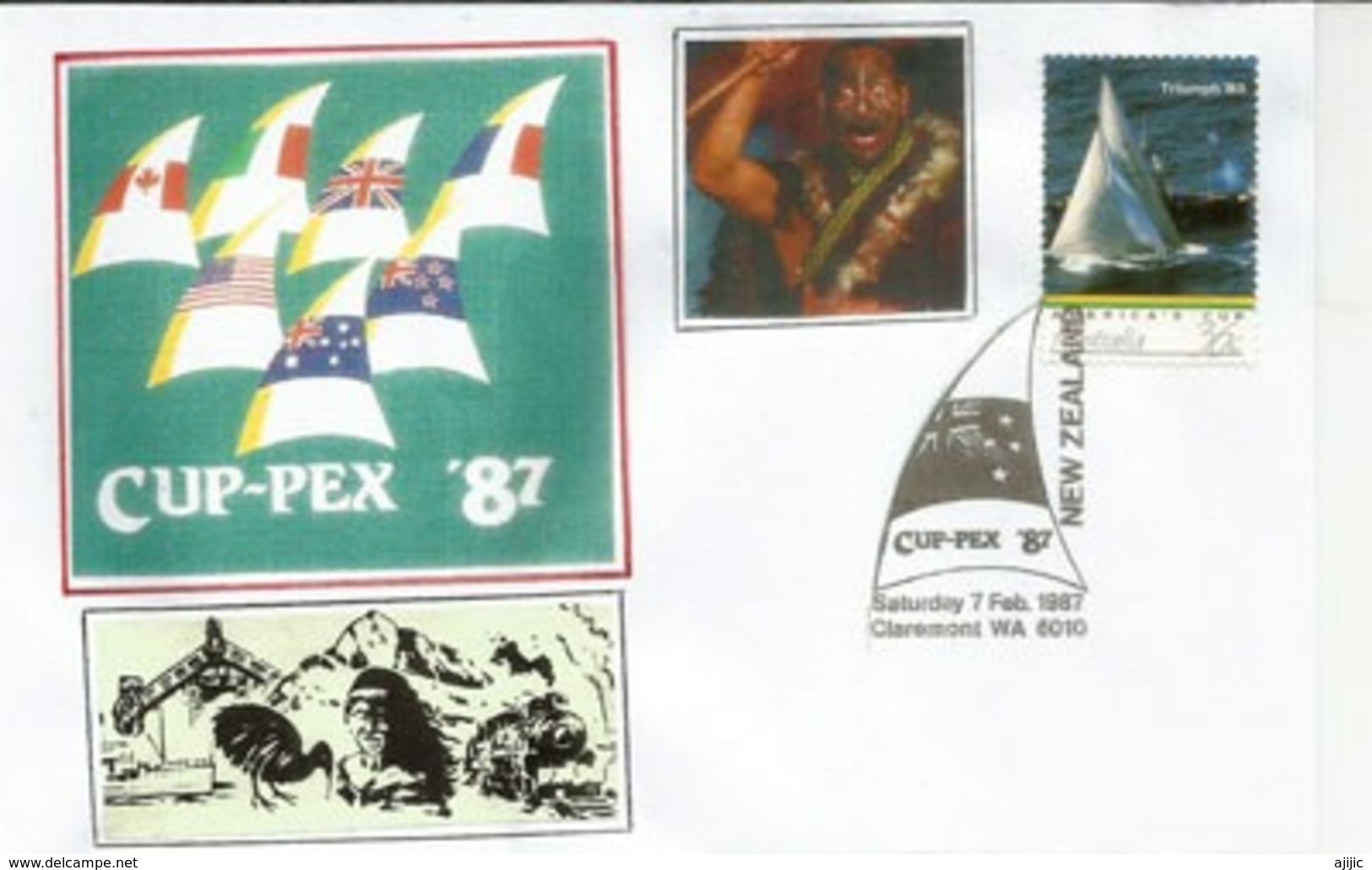 Māori Indigenous Polynesian People Of New Zealand, Sailing Australian Cover CUP-PEX Claremont AUSTRALIA-NZ - Abarten Und Kuriositäten
