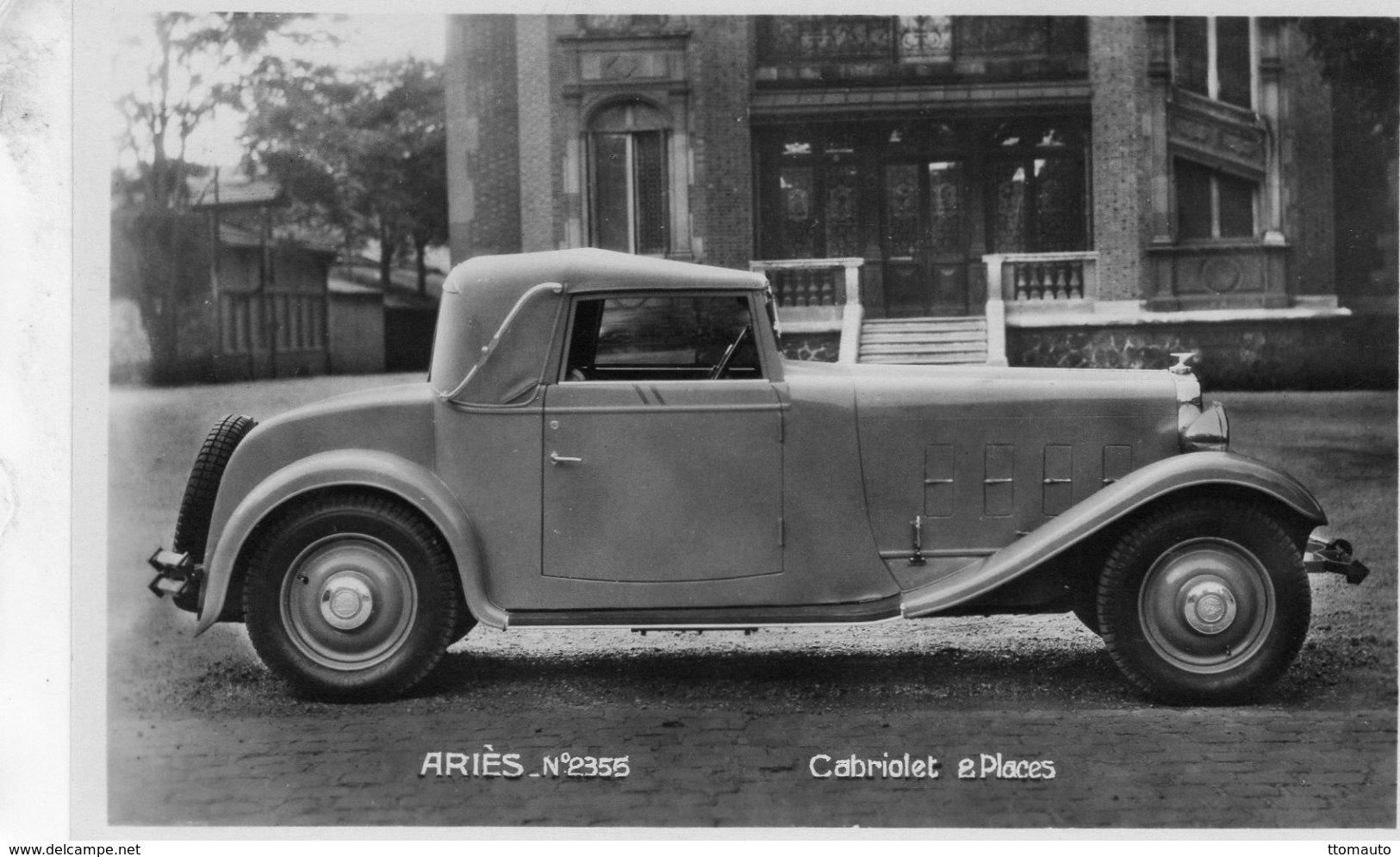 Aries Cabriolet 2 Places  -  1933  -  Publicité Pour La Marque Aries  -  CPA - Voitures De Tourisme