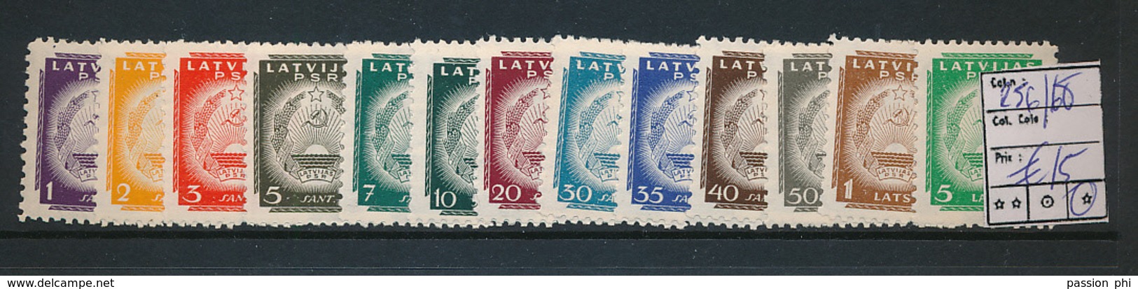 LATVIA  YVERT 256/268 LH - Lettonie