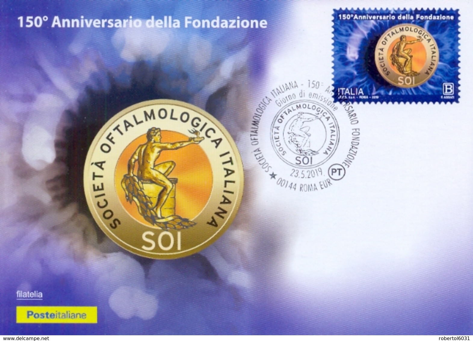 Italia Italy 2019 FDC Maximum Card 150° Anniversario Fondazione Società Italiana Di Oftalmologia Ophthalmology Society - Medicina