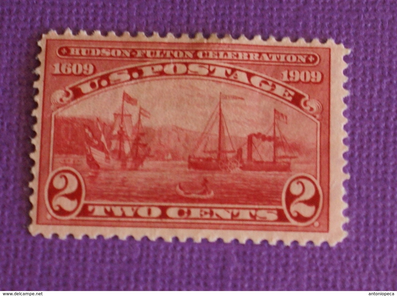 USA 1909 HUDSON FULTON 2 CENT MLH* - Unused Stamps