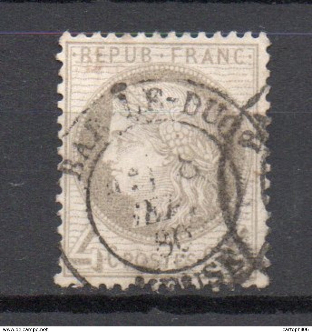 - FRANCE N° 52c Oblitéré CAD - 4 C. Gris Type Cérès 1872 - FOND LIGNÉ - Cote 80 EUR - - 1871-1875 Cérès