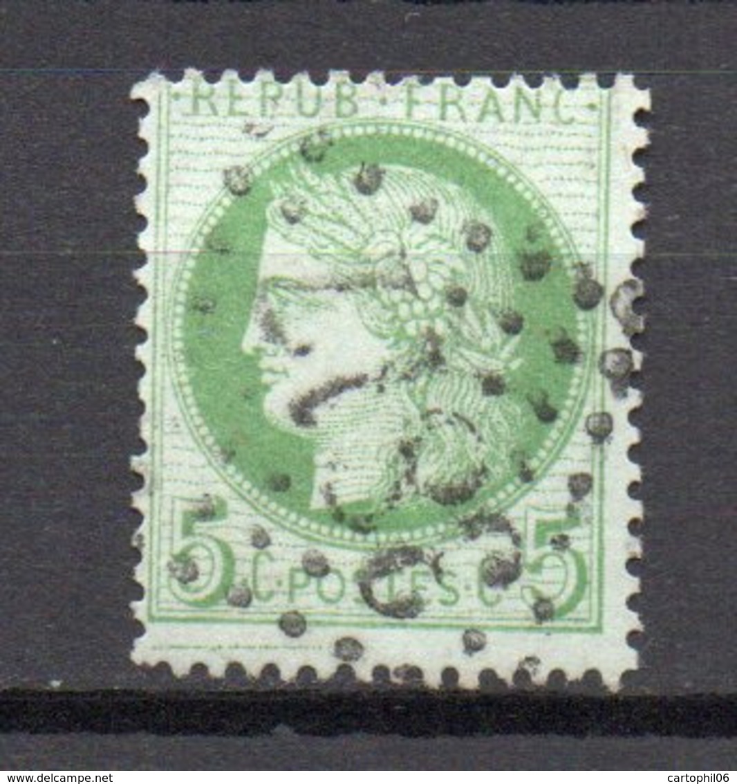 - FRANCE N° 53c Oblitéré Losange GC - 5 C. Type Cérès 1872 - TRAIT MINCE SOUS LE CADRE INFÉRIEUR - Cote 130 EUR - - 1871-1875 Ceres