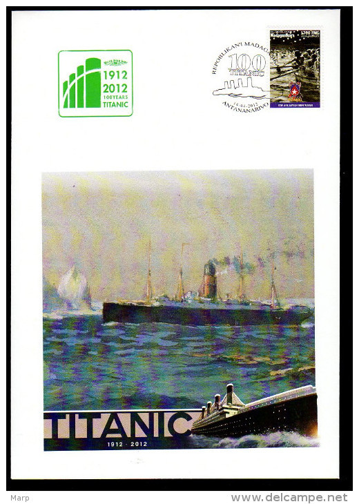 Titanic Cover 2012 Madagasikara Special Cancel 100 Years Of. - Barche