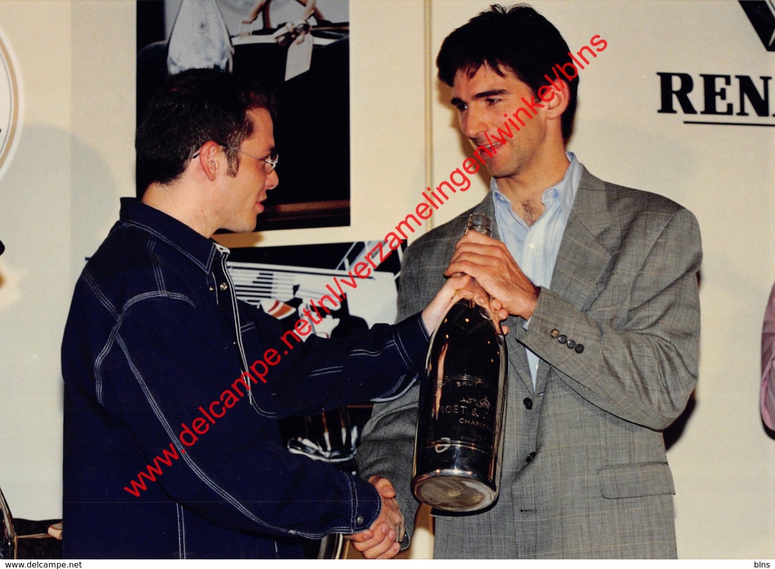 Damon Hill & Jacques Villeneuve 1996 Suzuka - Original Press Photo - Format 15x21cm - Automobile - F1