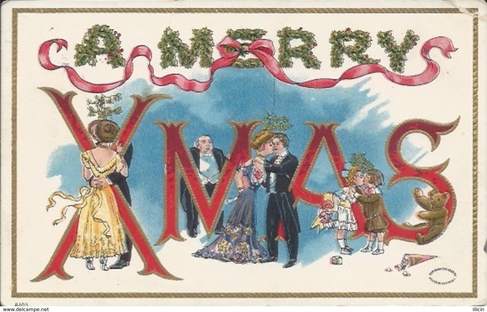 Postcard RA010670 - Greetings Merry Christmas (Fröhliche Weihnachten) - Altri & Non Classificati